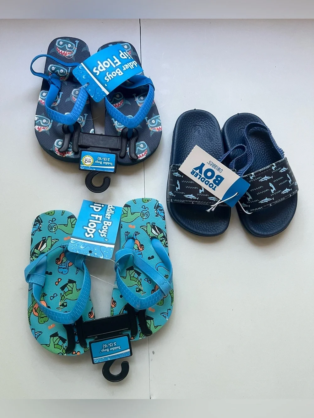 Blue Flip Flops and Slides - Pack